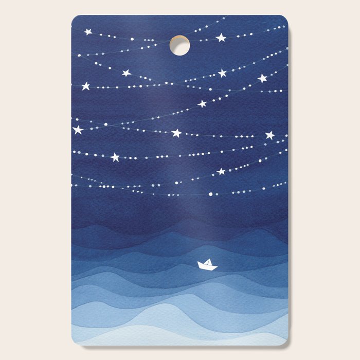 Garland of Stars IV, night sky Cutting Board Gallery Image 1