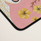 Chinoiserie cranes on pink, birds, flowers,  Desk Mat Gallery Image 4