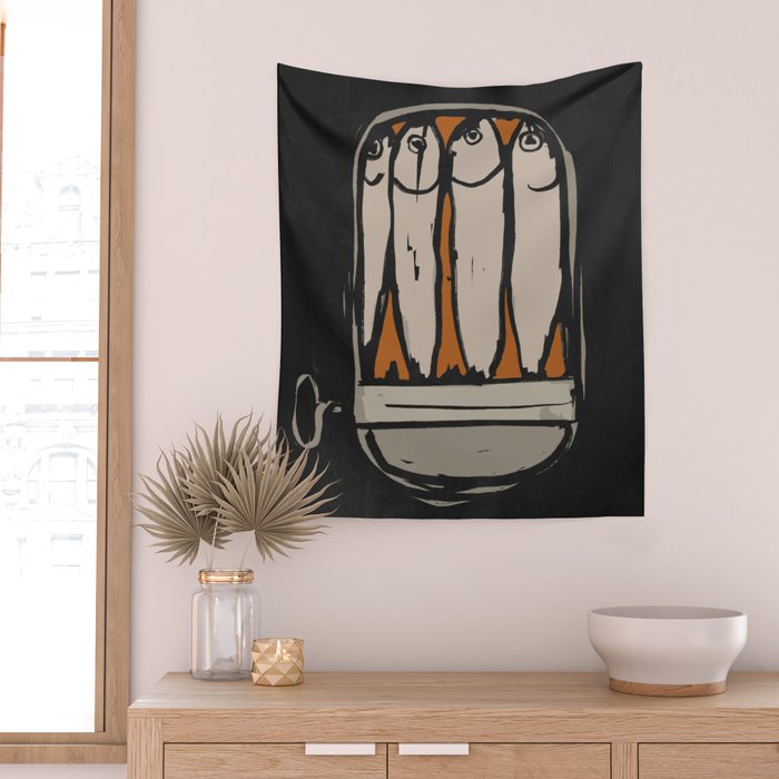 Sardines Wall Tapestry Gallery Image 2