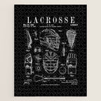 Lacrosse Player Equipment Vintage Patent Drawing Print Jigsaw Puzzle Gallery Image 1