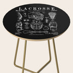 Lacrosse Player Equipment Vintage Patent Drawing Print Side Table Gallery Image 2