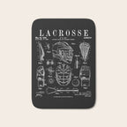 Lacrosse Player Equipment Vintage Patent Drawing Print Bath Mat Gallery Image 1