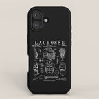 Lacrosse Player Equipment Vintage Patent Drawing Print iPhone Case Gallery Image 1