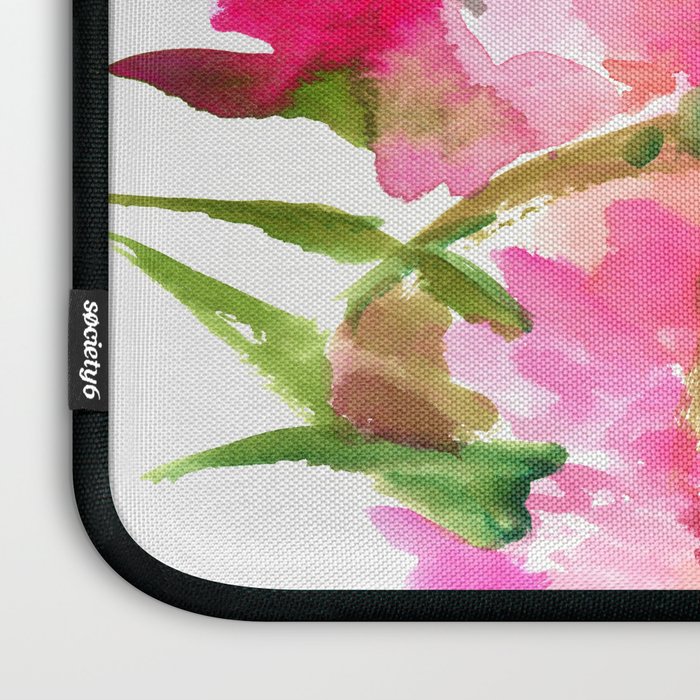 Pink Peonies, garden pink floral design, pink flowers Laptop Sleeve Gallery Image 3