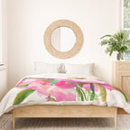 Pink Peonies, garden pink floral design, pink flowers Duvet Cover Gallery Image 3