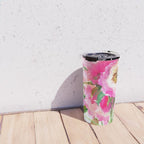 Pink Peonies, garden pink floral design, pink flowers Travel Mug Gallery Image 4