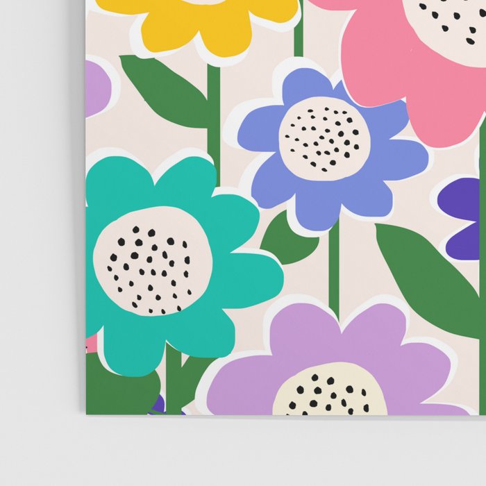 Flowerscape field - pastel Poster Gallery Image 3