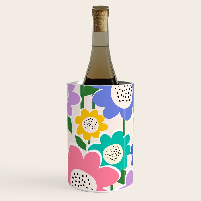 Flowerscape field - pastel Wine Chiller Gallery Image 1
