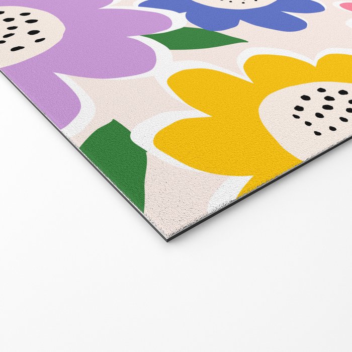 Flowerscape field - pastel Welcome Mat Gallery Image 2