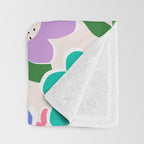 Flowerscape field - pastel Throw Blanket Gallery Image 3