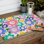 Flowerscape field - pastel Outdoor Rug Gallery Image 2