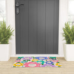 Flowerscape field - pastel Welcome Mat Gallery Image 3