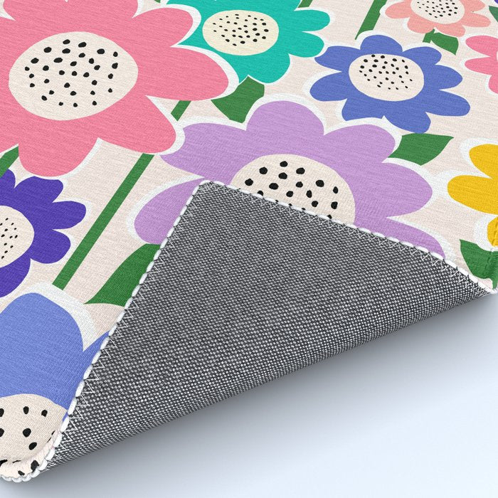 Flowerscape field - pastel Rug Gallery Image 4