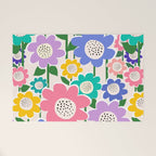 Flowerscape field - pastel Welcome Mat Gallery Image 1