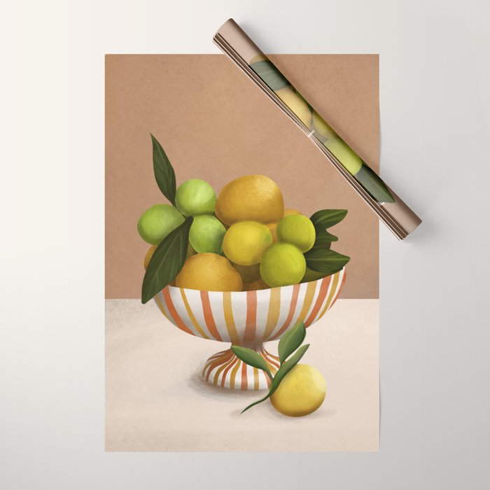 Golden Citrus 1 Wrapping Paper Gallery Image 1