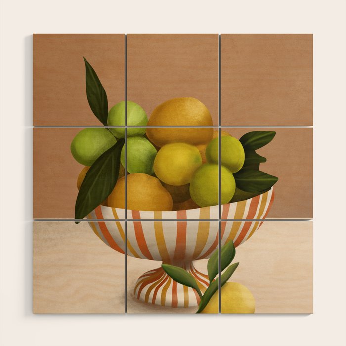 Golden Citrus 1 Wood Wall Art Gallery Image 1