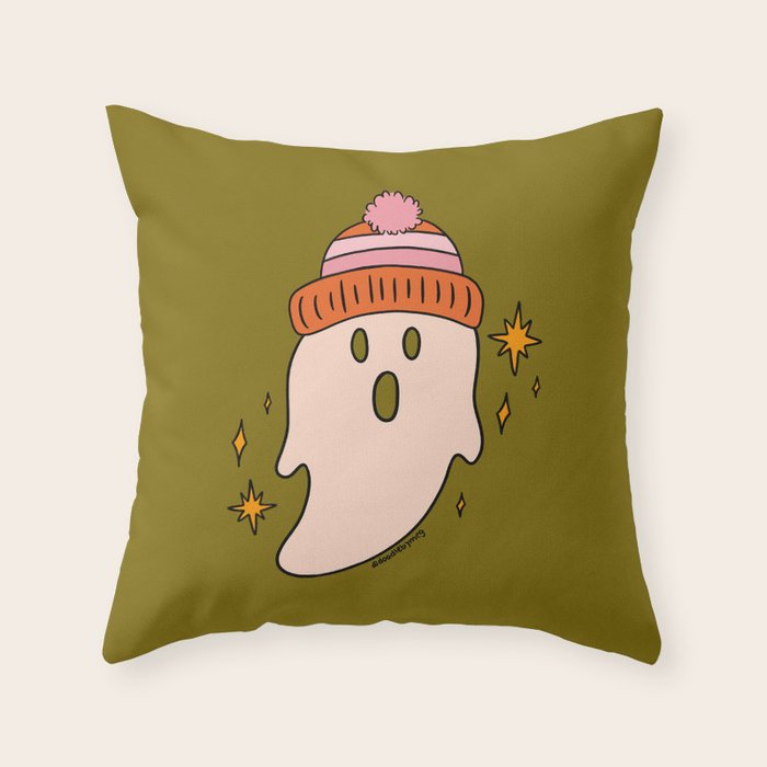 Fall Ghost Throw Pillow Gallery Image 6