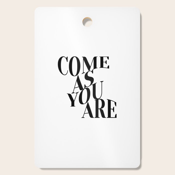 Come As You Are (Wavy - B&W) Cutting Board Gallery Image 1