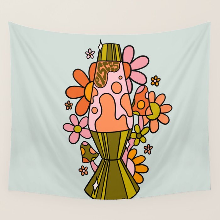 Pisces Lava Lamp Wall Tapestry Gallery Image 4