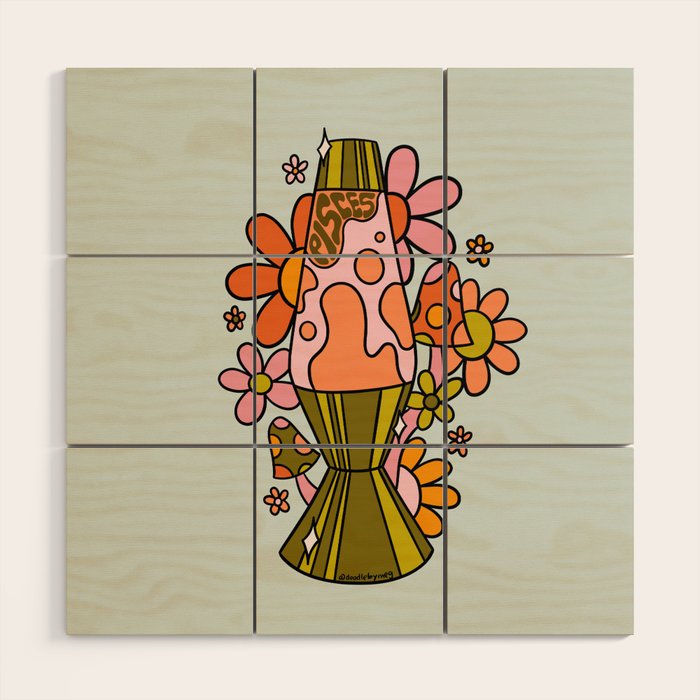 Pisces Lava Lamp Wood Wall Art Gallery Image 1