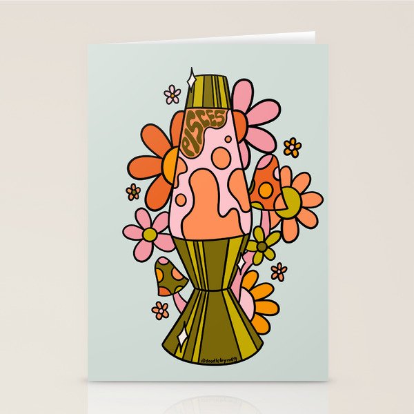 Pisces Lava Lamp Stationery Card Gallery Image 1