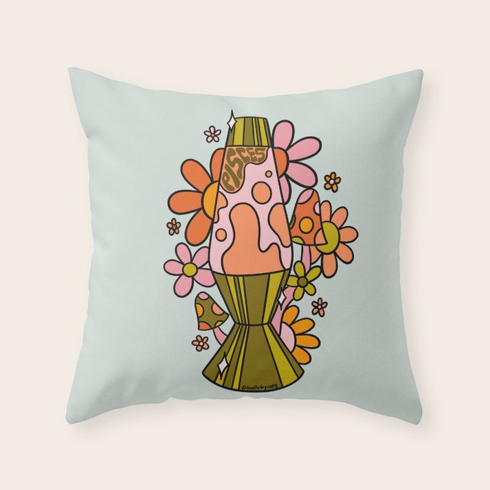 Pisces Lava Lamp Throw Pillow Gallery Image 6