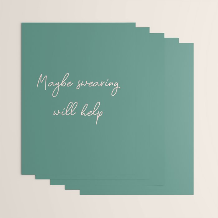 Maybe Swearing Will Help Wrapping Paper Gallery Image 3