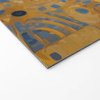Gustav Klimt Style Dog with Blue and Gold Patterns Welcome Mat Gallery Image 2