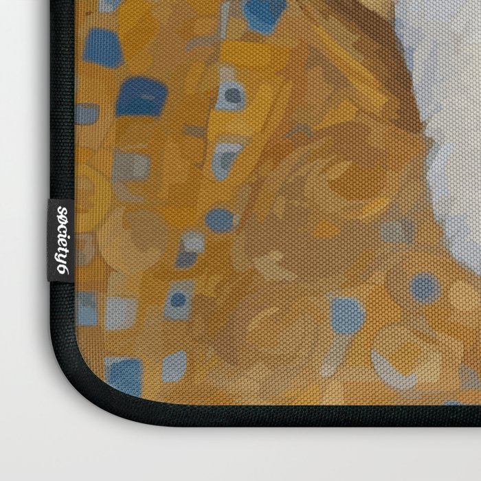 Gustav Klimt Style Dog with Blue and Gold Patterns Laptop Sleeve Gallery Image 3