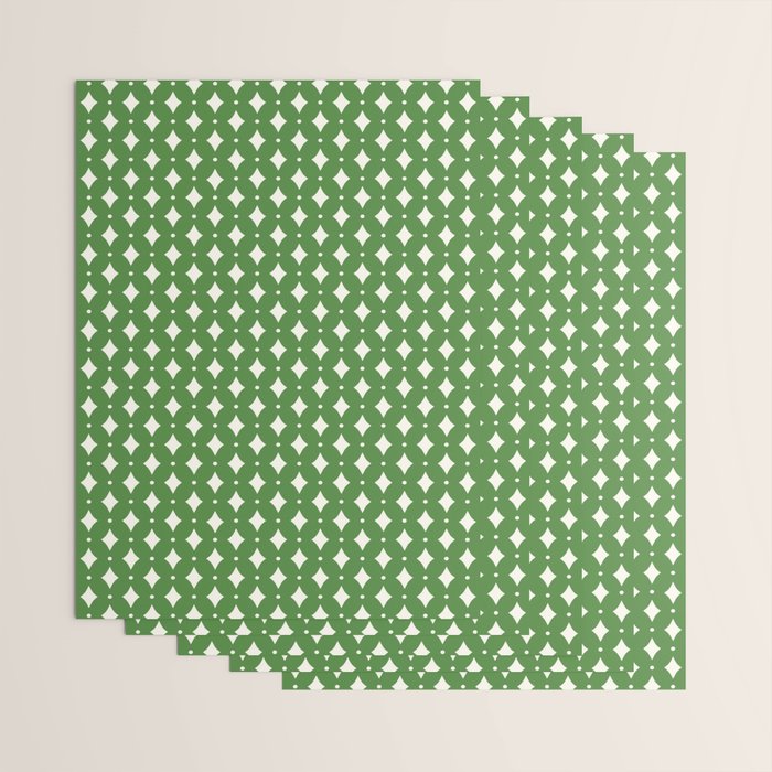 Vintage Stars XIX Kelly Green Wrapping Paper Gallery Image 3