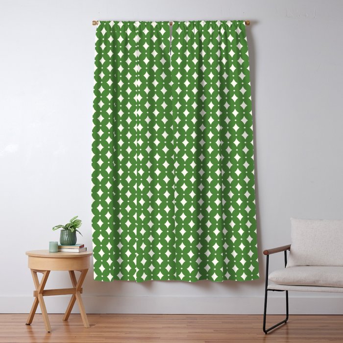 Vintage Stars XIX Kelly Green Window Curtain Gallery Image 5