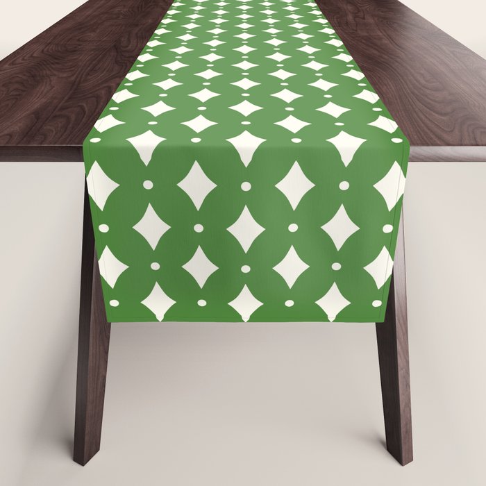 Vintage Stars XIX Kelly Green Table Runner Gallery Image 1