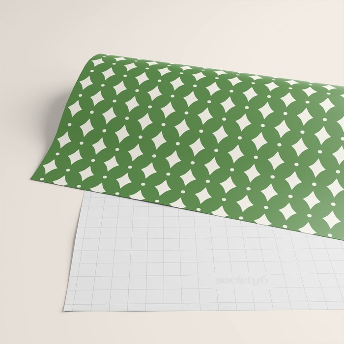 Vintage Stars XIX Kelly Green Wrapping Paper Gallery Image 2