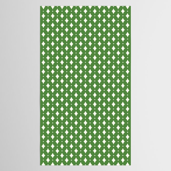 Vintage Stars XIX Kelly Green Tablecloth Gallery Image 2