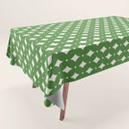 Vintage Stars XIX Kelly Green Tablecloth Gallery Image 1