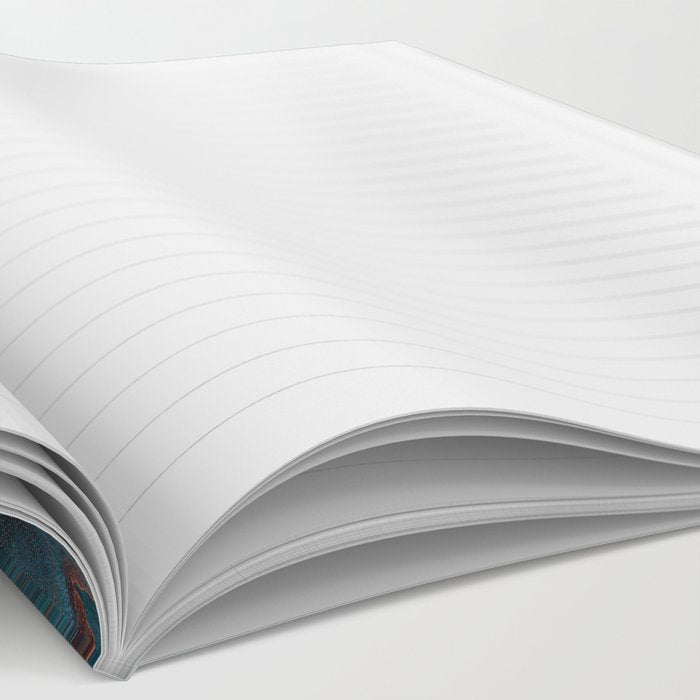 Antique Map Teal Blue and Copper Notebook Gallery Image 2