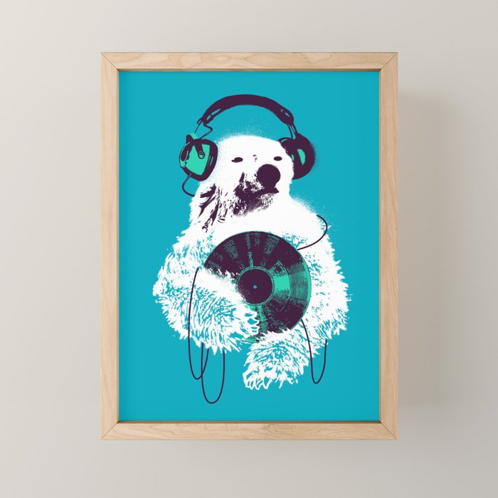 Record Bear Mini Art Print Gallery Image 1