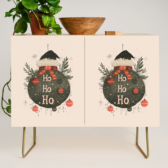 Festive Ho Ho Ho Bauble Credenza Gallery Image 1