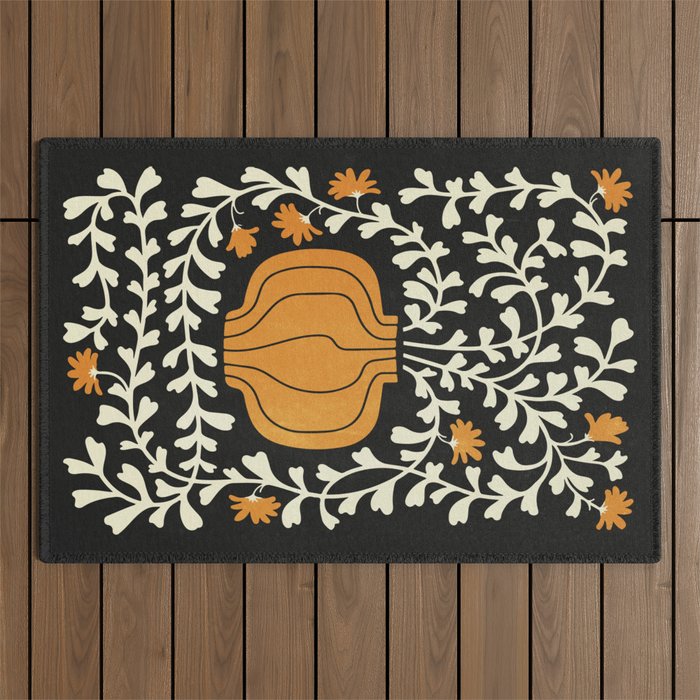 Golden Vase | Summer Bloom: Matisse Night Edition Outdoor Rug Gallery Image 1