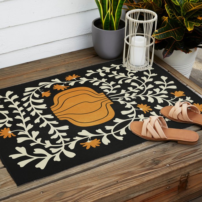 Golden Vase | Summer Bloom: Matisse Night Edition Outdoor Rug Gallery Image 2