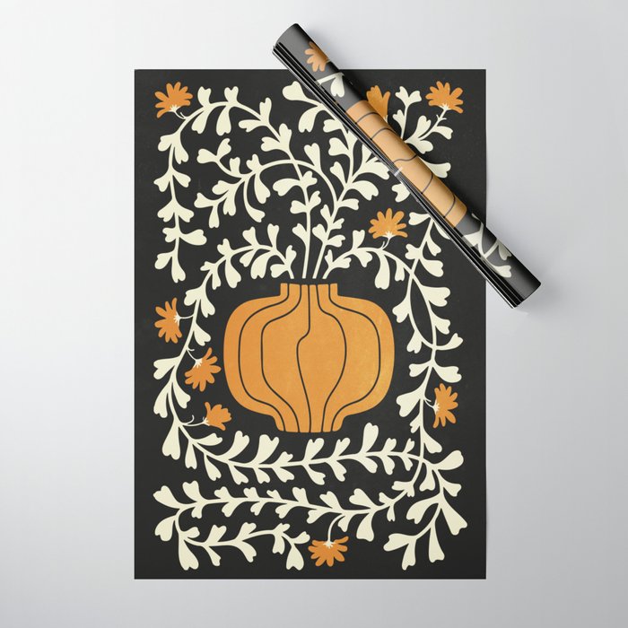 Golden Vase | Summer Bloom: Matisse Night Edition Wrapping Paper Gallery Image 1