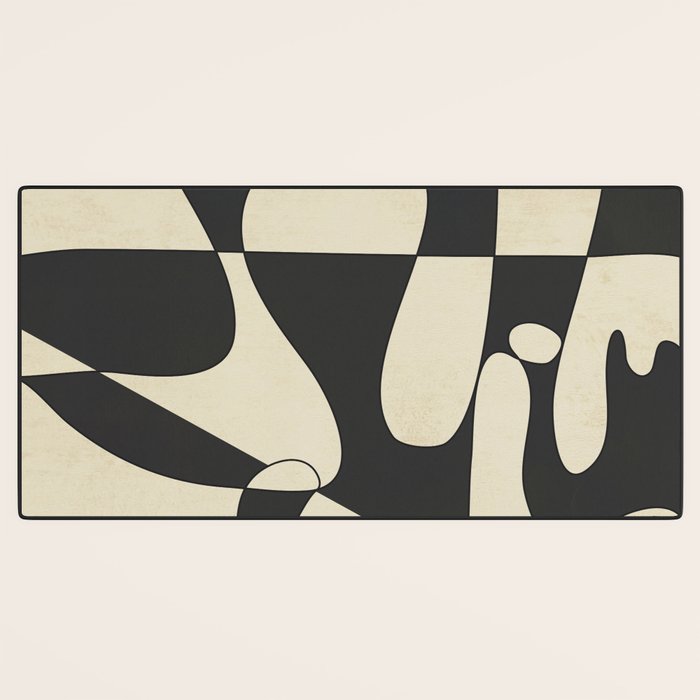 Modern Abstract Contrast - Noir Desk Mat Gallery Image 3