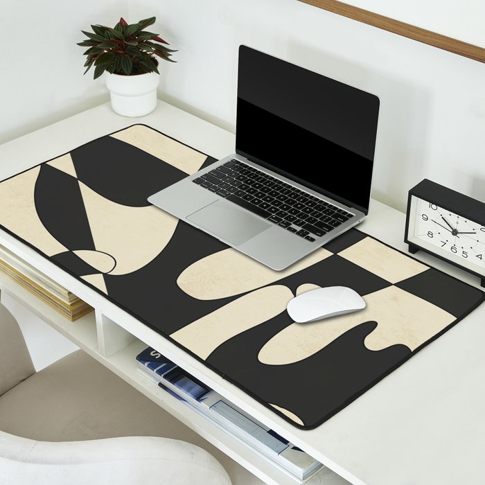 Modern Abstract Contrast - Noir Desk Mat Gallery Image 2