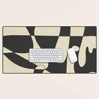 Modern Abstract Contrast - Noir Desk Mat Gallery Image 1