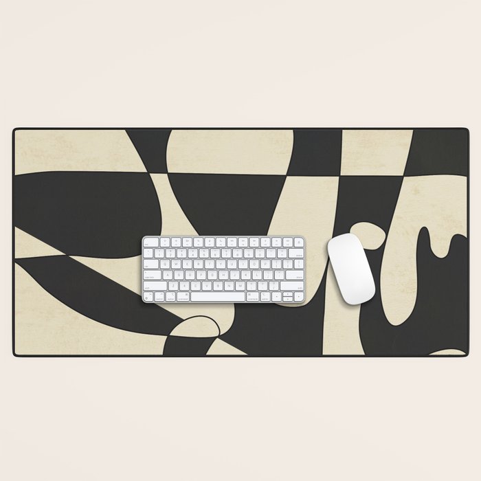 Modern Abstract Contrast - Noir Desk Mat Gallery Image 1