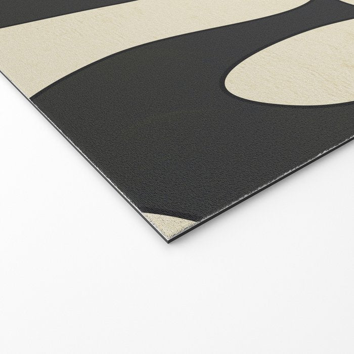 Modern Abstract Contrast - Noir Welcome Mat Gallery Image 2
