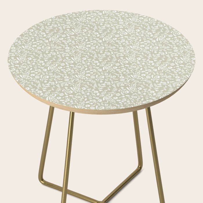 Ditsy Toile Floral - Sage Side Table Gallery Image 2