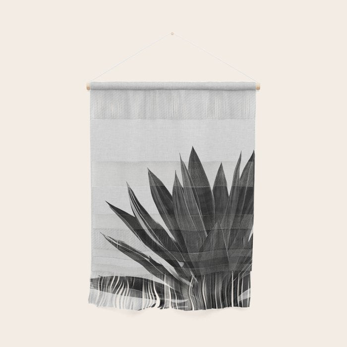 Agave Cactus Black & White Wall Hanging Gallery Image 1