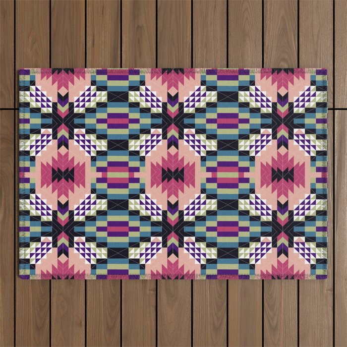 MP Tribal geometric B Outdoor Rug Gallery Image 1