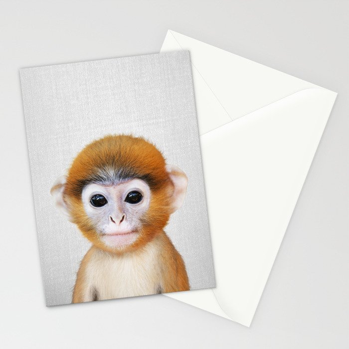 Baby Monkey - Colorful Stationery Card Gallery Image 2